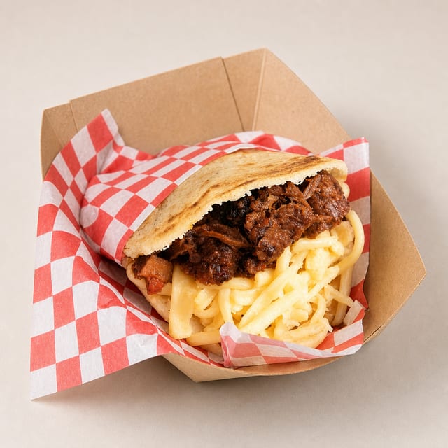 Asado Negro & Cheese Arepa.