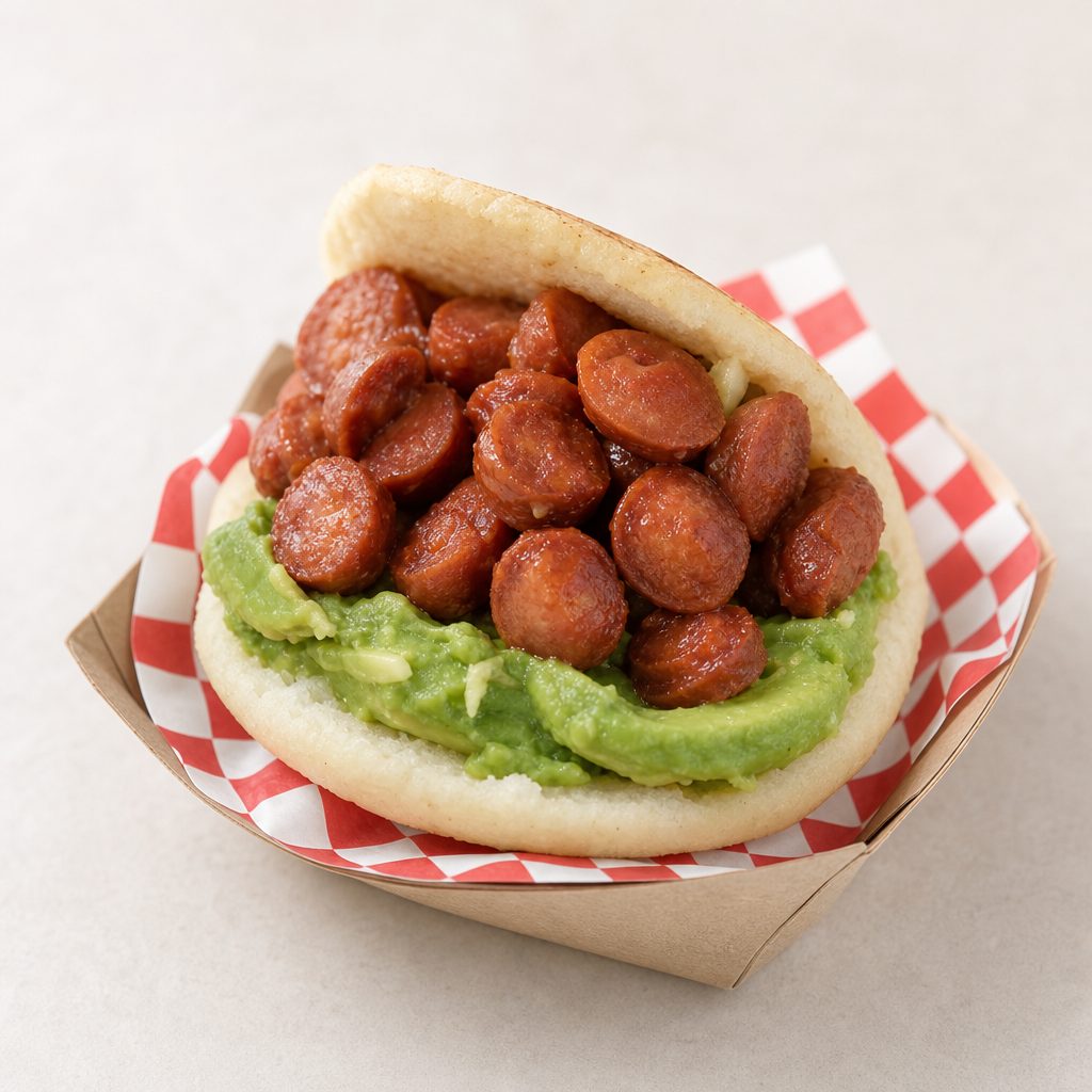 Chistorra & Avocado Arepa.