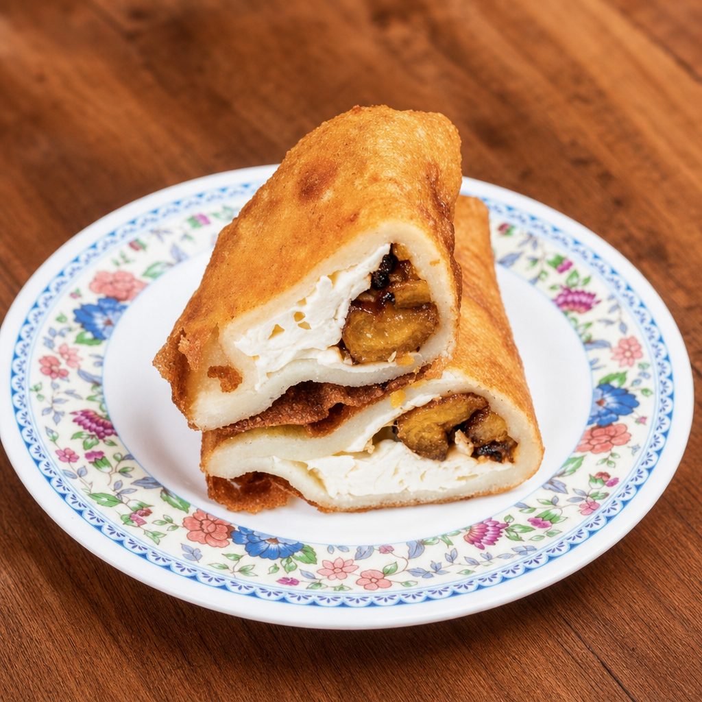 Cheese & Sweet Plantains Empanada.