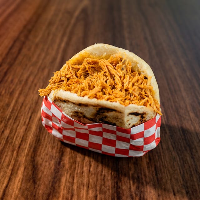 Shredded Chicken Arepa.