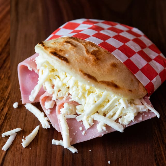 Ham & Cheese Arepa.