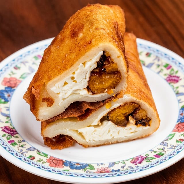 Cheese & Sweet Plantains Empanada.