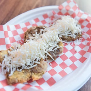 Patacones w/ White Shredded Cheese